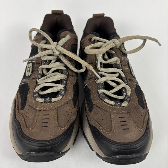 Sketchers Sport Men's Size 8.5 Sneaker Brown/Black Leather NWOT - Picture 4 of 11